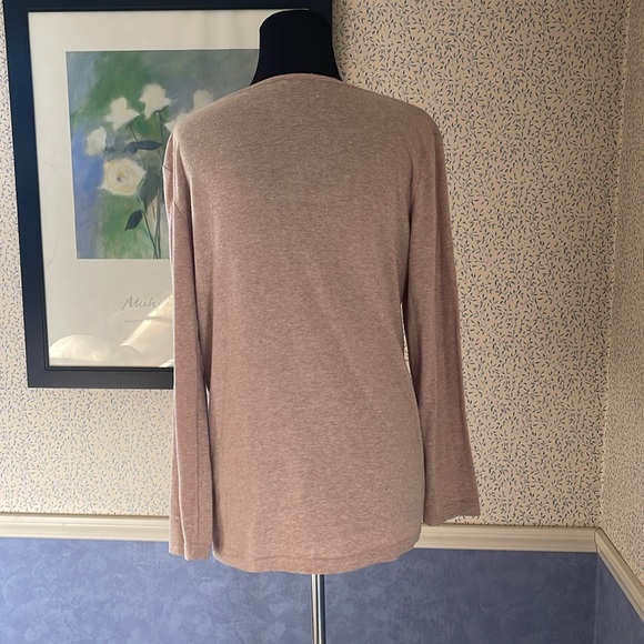 Ladies, long sleeve, V-neck oversized tunic top - Picture 6 of 6